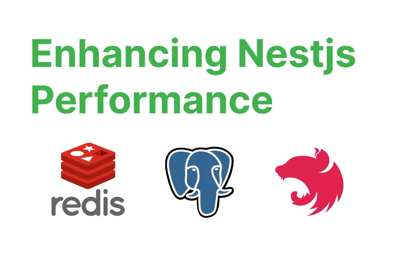 Reddist & PostgreSQL & Nestjs logos