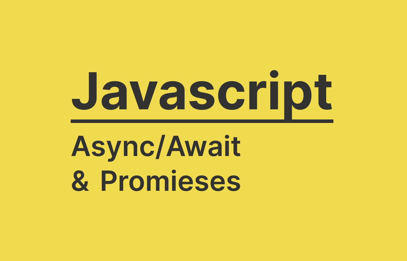 Javascript async/await & promises